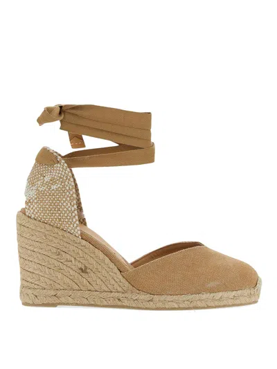 Castaã±er Clear Espadrille With Wedge In Brown