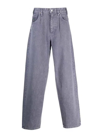 Huf Baggy Fit Denim Jeans In Grey