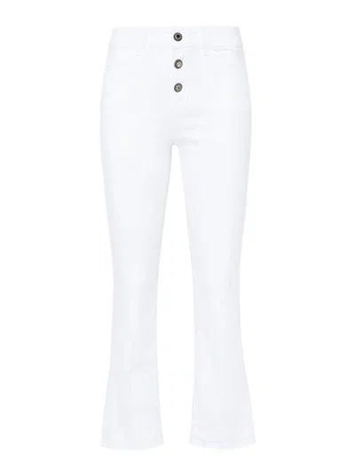 Liu •jo Mid-rise Bootcut Jeans In White