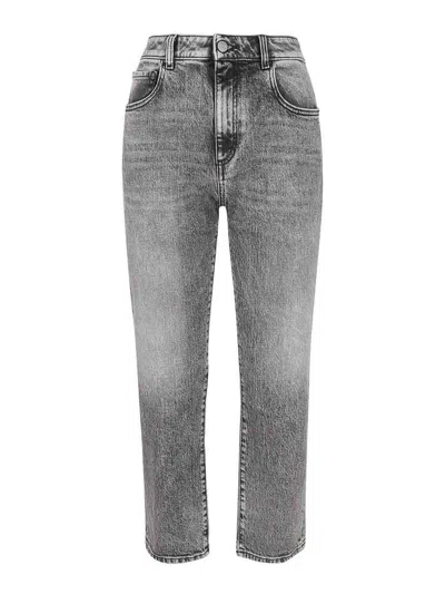 Icon Denim Vintage Effect Jeans In Grey