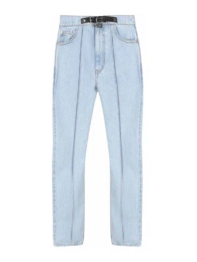 Jw Anderson Slim Jeans With Padlock Detail In Blue