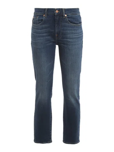 7 For All Mankind The Relaxed Skinny Jeans In Dark Blue