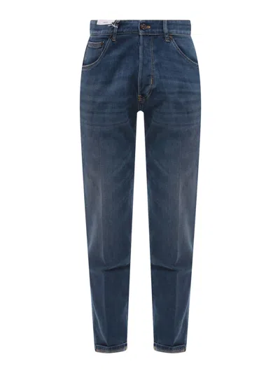 Pt Torino Reggae Jeans With Leather Tag In Blue