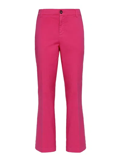 I Love My Pants Cotton Cropped Flare Trousers In Multicolour