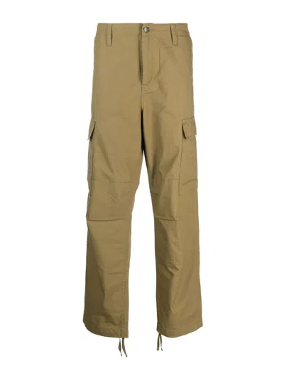 Carhartt Cotton Cargo Trousers In Green