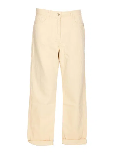 Patrizia Pepe High-rise Cropped Jeans In White