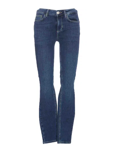 Liu •jo Denim Jeans Zip And Button In Blue