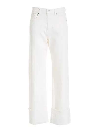 P.a.r.o.s.h Turned-up Jeans In White