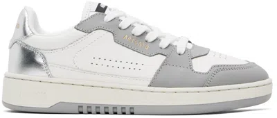 Axel Arigato White & Gray Dice Lo Sneakers In White/silver