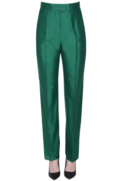 Max Mara Caladio Trousers In Emerald Green