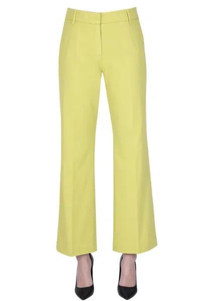 True Royal Wide Leg Chino Trousers In Lime
