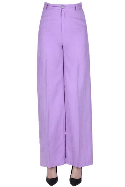 True Nyc Wide Leg Trousers In Lilac