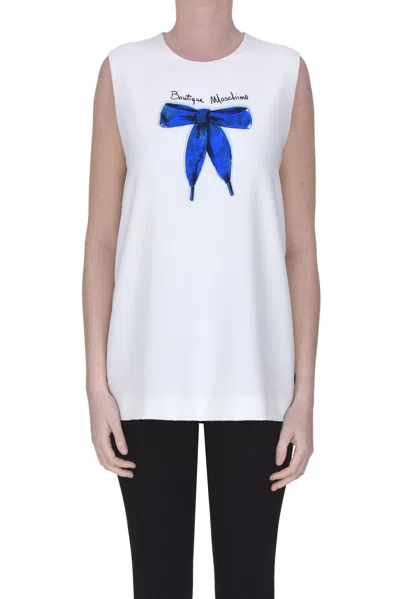 Moschino Boutique Cady Top In Ivory
