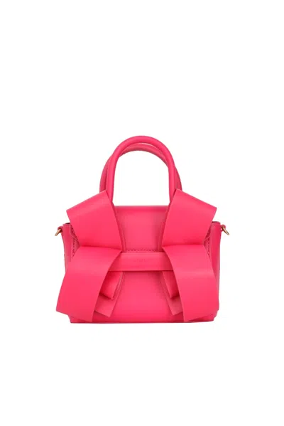 Pinko Bag  Mini Clutch Aika In Leather In Fucsia