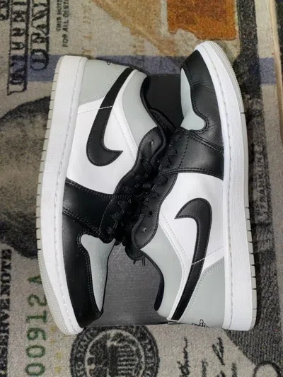 Pre-owned Jordan Nike Jordan 1 Low Shadow Toe Shoes In Grey