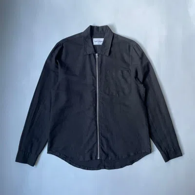 Pre-owned Our Legacy Black Linen Zip Over Shirt