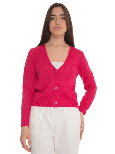 Pennyblack Zelinda Short Cardigan With Buttons In Fuchsia