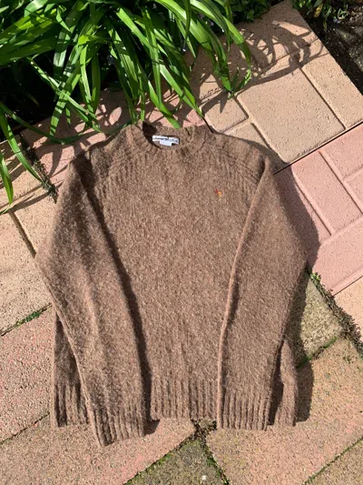 Pre-owned Acne Studios Grail  Brushed Mohair Blend Sweater In Brown