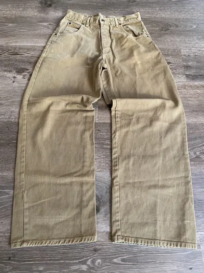 Pre-owned Dickies X Vintage Solo Semore Baggy Wide Leg Denim In Khaki
