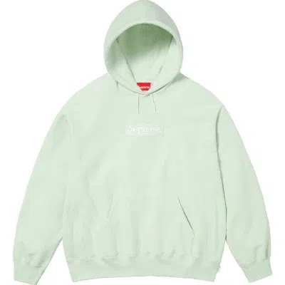 Pre-owned Supreme Box Logo Hoodie In Light Green