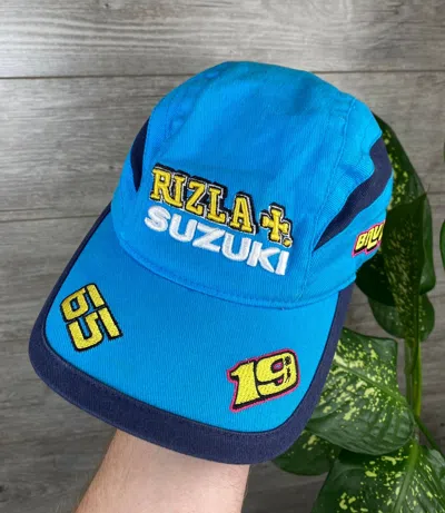 Pre-owned Formula Uno X Racing Vintage Rizla + Suzuki Racing Hat Cap In Blue