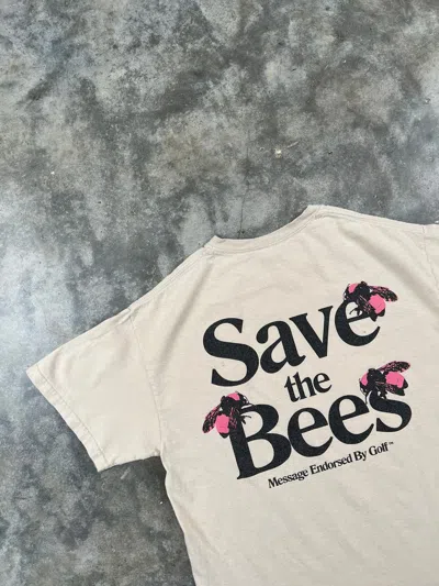 Pre-owned Golf Wang Save The Bees Sand Logo Tee Medium Bees Honey