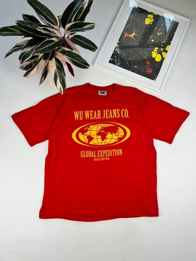Pre-owned Rap Tees X Wu Tang Clan Vintage Wu Wear Wu Tang Rap Tee Shirt 90's In Red
