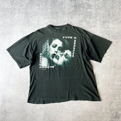 Pre-owned Band Tees X Vintage Type O Negative 1993 “bloody Kisses” T-shirt In Faded Black