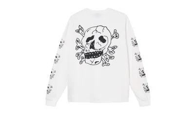 Pre-owned Our Legacy X Stussy Our Legacy Skull Long Sleeve Tee In Natural / L In Natural White