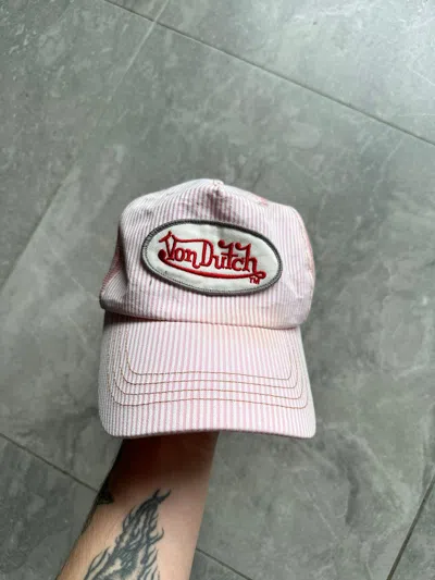 Pre-owned Christian Audigier X Trucker Hat Von Dutch Hat In Pink