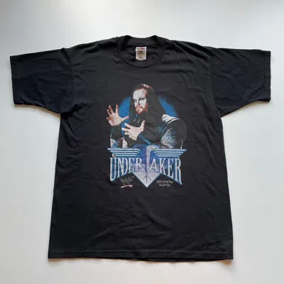 Pre-owned Vintage X Wwe Vintage 90's The Undertaker T Shirt Wwf Wrestling Tee In Black
