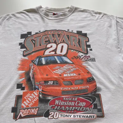 Pre-owned Nascar X Racing Vintage Y2k Nascar Home Depot Promo Graphic T Shirt White