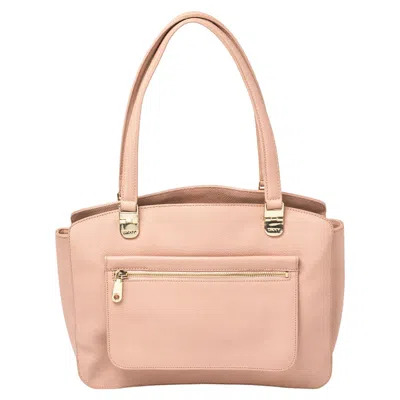 Dkny Grained Leather Tote In Pink