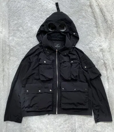 Pre-owned Archival Clothing X Vintage Goggle Jacket Multipocket By Worryland Look Like Cp Company In Black