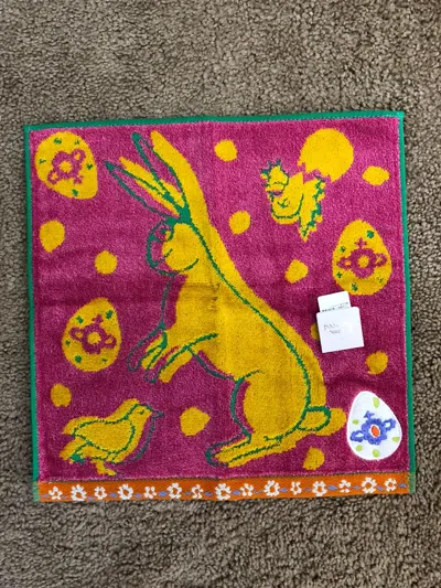 Pre-owned Vivienne Westwood Bunny Hand Towel In Pink