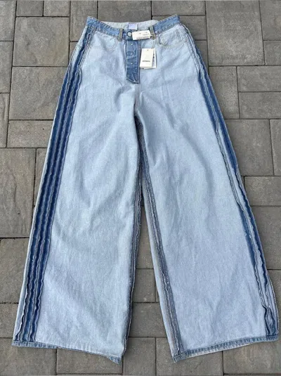 Pre-owned Vetements Inside Out Baggy Jeans In Light Blue