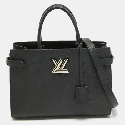 Pre-owned Louis Vuitton Epi Leather Twist Tote Bag In Black