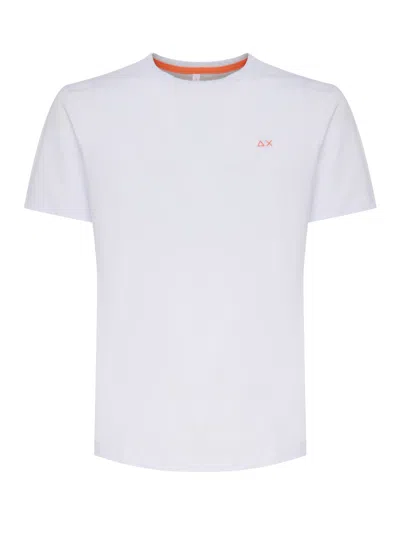 Sun 68 T-shirt With Logo In White
