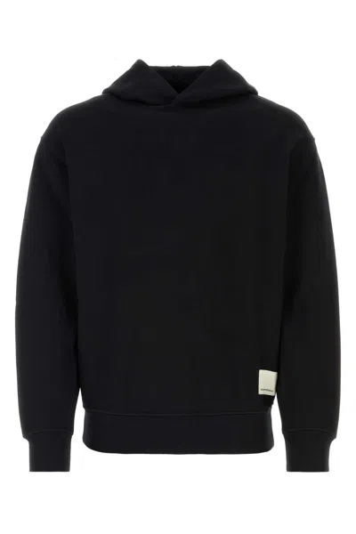 Emporio Armani Black Cotton Sweatshirt In 0095