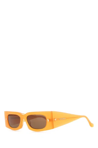 Nanushka Orange Bio Acetate Fenna Sunglasses In Yellow