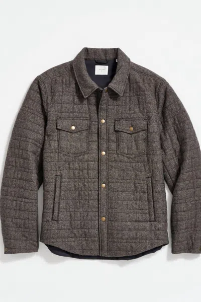 Billy Reid Men's Tweed Theo Shirt Jacket In Chocolate Tweed In Grey