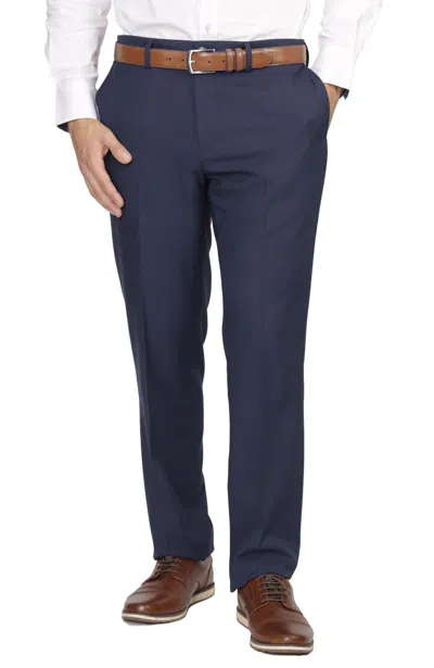 Tailorbyrd Timeless Solid Dress Pants In Blue