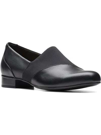 Clarks Juliet Gem Womens Leather Slip-on Loafers In Black