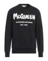 Alexander Mcqueen Man Sweatshirt Black Size S Cotton, Elastane