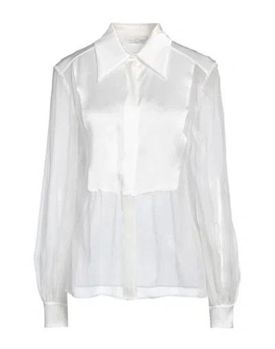 Alberta Ferretti Woman Shirt White Size 8 Silk, Acetate
