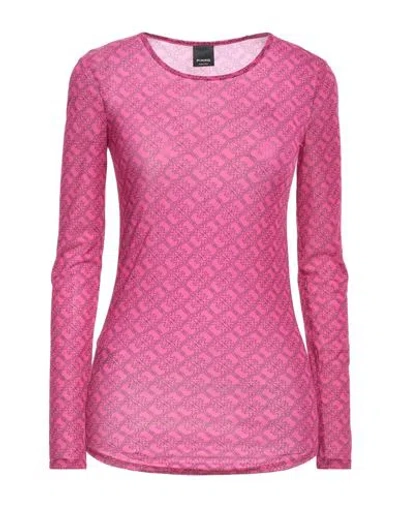 Pinko Woman T-shirt Fuchsia Size M Polyamide, Elastane
