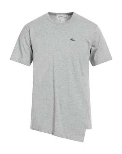 Lacoste X Comme Des Garçons Shirt Man T-shirt Grey Size S Cotton