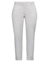 Rossopuro Woman Pants Light Grey Size 14 Cotton, Elastane