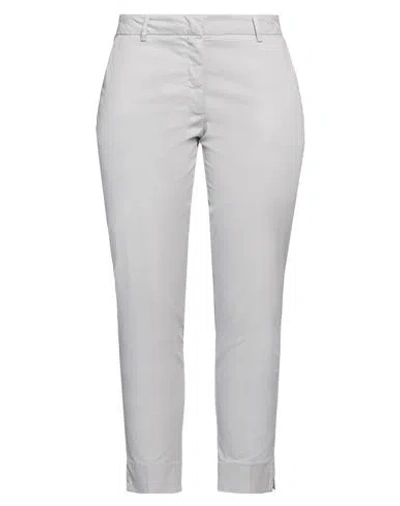 Rossopuro Woman Pants Light Grey Size 16 Cotton, Elastane