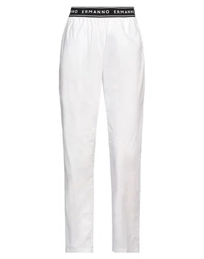 Ermanno Firenze Woman Pants White Size 4 Cotton, Polyamide, Rubber